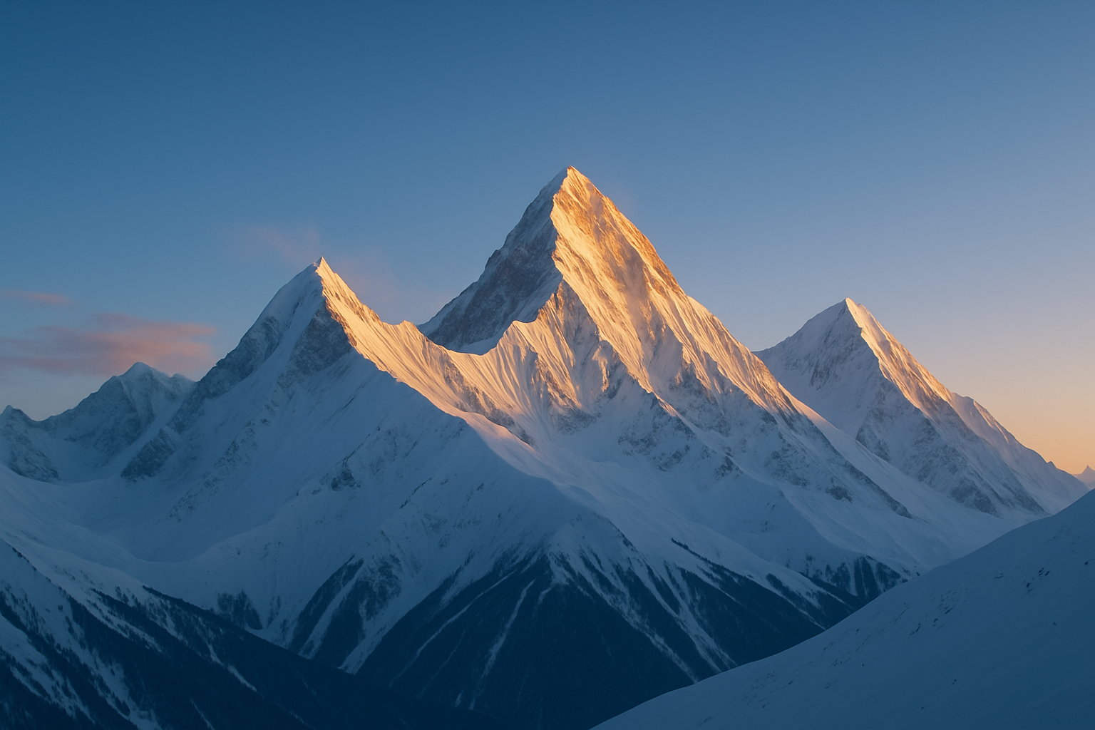 Snowy mountain peaks representing ambition and reaching new heights